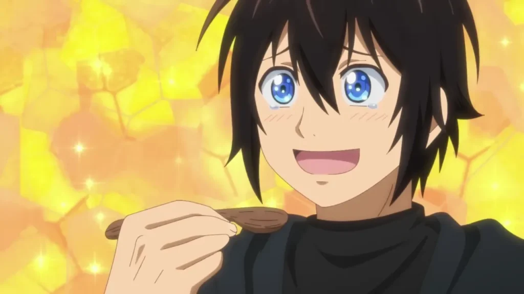 Imagen promocional del anime A Gatherers Adventure: In Isekai mostrando al personaje principal en un entorno mágico.